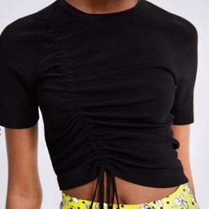 Zara Cinched Drawstring Top